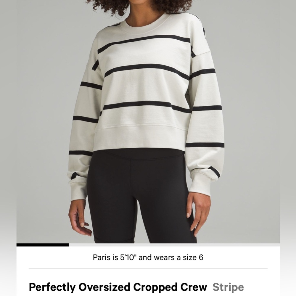 Lululemon cropped crewneck, size 8.